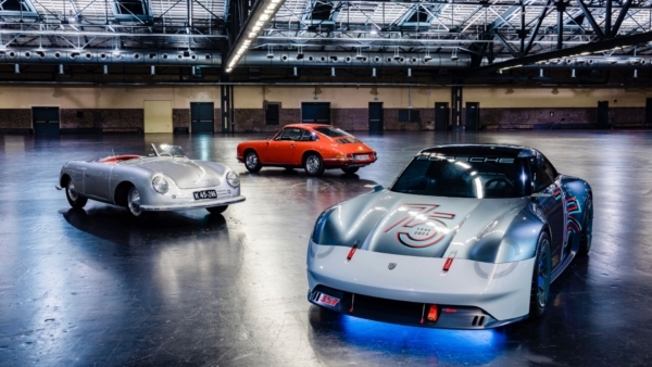 “Porsche” sāk svinēt 75 gadu jubileju ar unikālu izstādi un konceptautomobili “Porsche Vision 357”